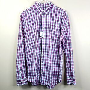 NEW Johnnie-O Long Sleeve Plaid Pattern Button Down Shirt Medium